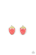 Load image into Gallery viewer, The fruity frames include sliced oranges, strawberries, bananas, lemons, and sliced melon. Earrings attach to standard post fittings.
