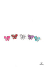 Load image into Gallery viewer, The colorful butterfly centerpieces vary in shades of pink, white, blue, purple, and red
