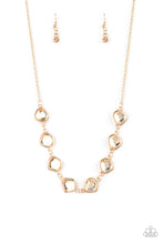 Load image into Gallery viewer, &lt;P&gt;Featuring shimmery gold frames, imperfect golden gems link below the collar for a glamorous vintage inspired look. Features an adjustable clasp closure.
&lt;/p&gt;

&lt;P&gt;&lt;i&gt;  Sold as one individual necklace. Includes one pair of matching earrings.  &lt;/i&gt;&lt;/p&gt;

&lt;br&gt;&lt;b&gt;
Get The Complete Look!
&lt;/b&gt;
&lt;br&gt;Bracelet: &quot;Perfect Imperfection - Gold&quot;  (Sold Separately)&lt;br&gt;&lt;br&gt;

&lt;imgsrc=&quot;https://d9b54x484lq62.cloudfront.net/paparazzi/shopping/images/517_tag150x115_1.png&quot; alt=&quot;New Kit&quot; align=&quot;middle&quot; height=&quot;50&quot; width=&quot;50&quot;/&gt;
