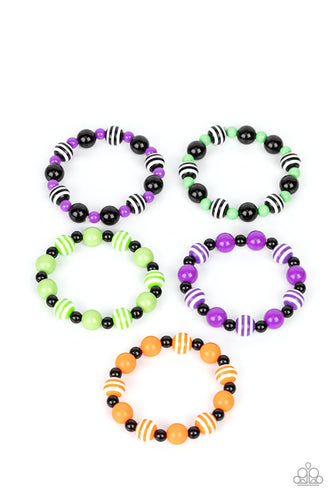 Pack of 5 bracelets in assorted colors and shapes 
