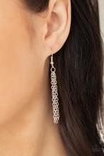 Load image into Gallery viewer, Separated by dainty silver beads, an opaque collection of glassy-like icicle beads fan out below the collar, creating an icy fringe. Features an adjustable clasp closure.
