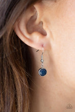Load image into Gallery viewer, Infused with glassy blue beaded strands, layers of mismatched silver chains drape below the collar for an ethereal pop of color. Features an adjustable clasp closure. 
