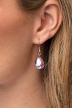 Load image into Gallery viewer,  Featuring asymmetrical faceted finishes, a shimmery collection of shiny silver and iridescent purple beads links below the collar for an interstellar inspired fashion. Features an adjustable clasp closure.
