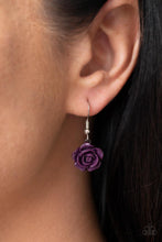 Load image into Gallery viewer, A dainty collection of primrose and floral plum frames delicately connect below the collar, blooming into a seasonal centerpiece. Features an adjustable clasp closure.
