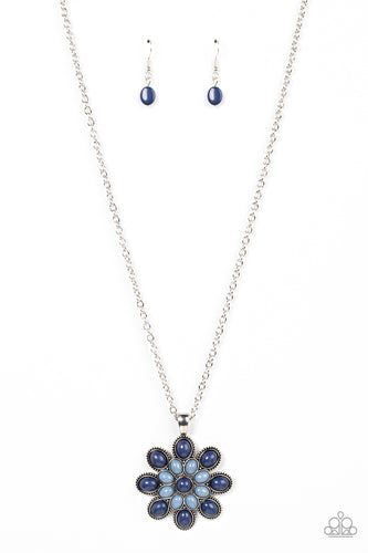 A bubbly collection of Spring Lake and Rhodonite beads blooms into a colorful flower pendant at the bottom of an extended silver chain, resulting in a refreshing floral fashion. Features an adjustable clasp closure.