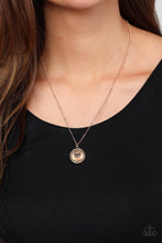 Load image into Gallery viewer, Embossed with a dainty heart, a gold pendant bursts from the center of a dainty gold satellite chain below the collar for a romantic flair. Features an adjustable clasp closure.
