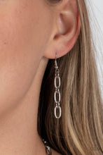 Load image into Gallery viewer, A strand of textured silver links gives way to layers of identical chains that drape across the chest in a stunning industrial display. The textured links catch and reflect the light at every angle, adding breathtaking shimmer to the monochromatic design. Features an adjustable clasp closure.
