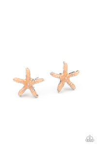 Cute "Under the Sea" themed earrings feature starfish, mermaid, pearl, rhinestone, and iridescent accents. Earrings attach to standard post fittings.