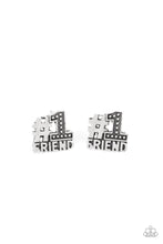 Load image into Gallery viewer, Featuring antiqued silver finishes, the cheerleader inspired frames include, a megaphone, a heart, pom poms, and frames that spell out &quot;Go Team&quot; and &quot;#1Friend&quot;. Earrings attach to standard post fittings.
